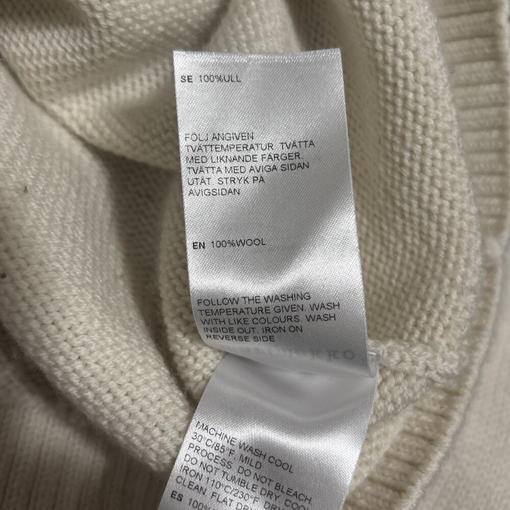 Marimekko V Neck Sweater Women’s Size Medium Color Block 100% Wool - Picture 8 of 8